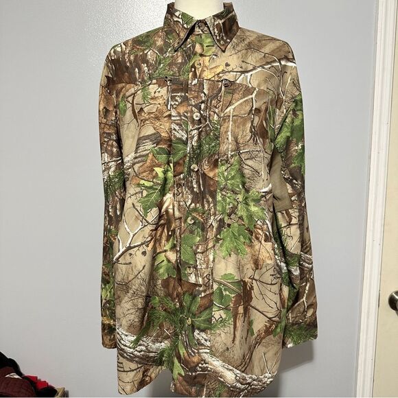 Redhead tec lite camo button up shirt size M - Picture 1 of 9